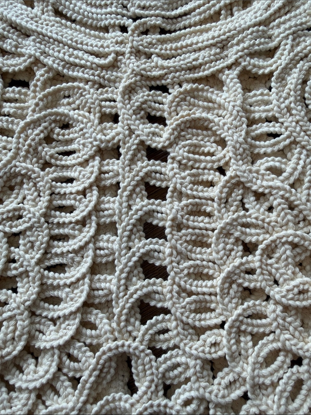 Coldwater Creek Open-Weave Crochet Cardigan - Cream - Picture 6 of 12